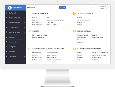 interfata program gestiune SmartBill